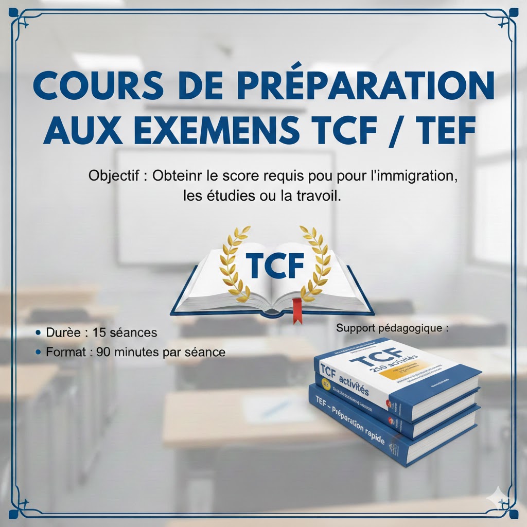 دوره آمادگی آزمون های TCF / TEF